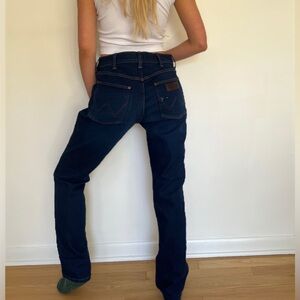 Wrangler “Unisex” Deep Blue Slim Tapered Leg Jeans